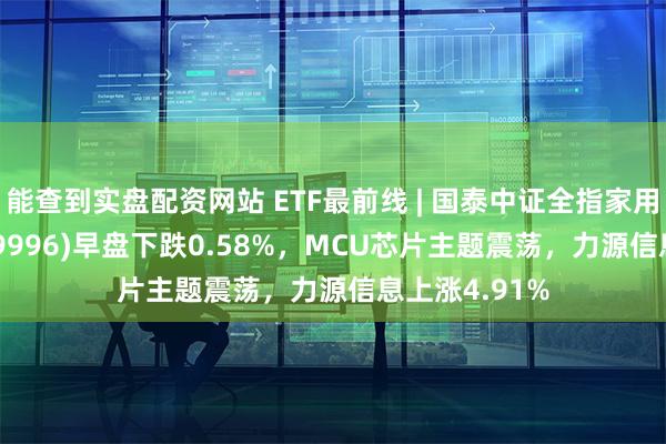 能查到实盘配资网站 ETF最前线 | 国泰中证全指家用电器ETF(159996)早盘下跌0.58%，MCU芯片主题震荡，力源信息上涨4.91%