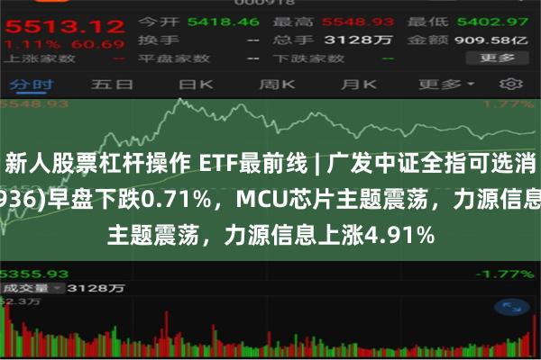 新人股票杠杆操作 ETF最前线 | 广发中证全指可选消费ETF(159936)早盘下跌0.71%，MCU芯片主题震荡，力源信息上涨4.91%