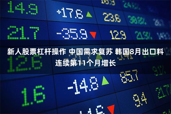 新人股票杠杆操作 中国需求复苏 韩国8月出口料连续第11个月增长