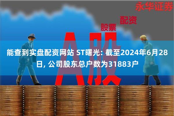 能查到实盘配资网站 ST曙光: 截至2024年6月28日, 公司股东总户数为31883户