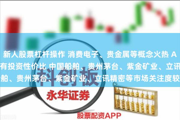 新人股票杠杆操作 消费电子、贵金属等概念火热 A500ETF(159339)具有投资性价比 中国船舶、贵州茅台、紫金矿业、立讯精密等市场关注度较高