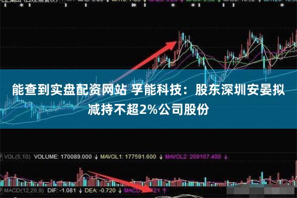能查到实盘配资网站 孚能科技：股东深圳安晏拟减持不超2%公司股份