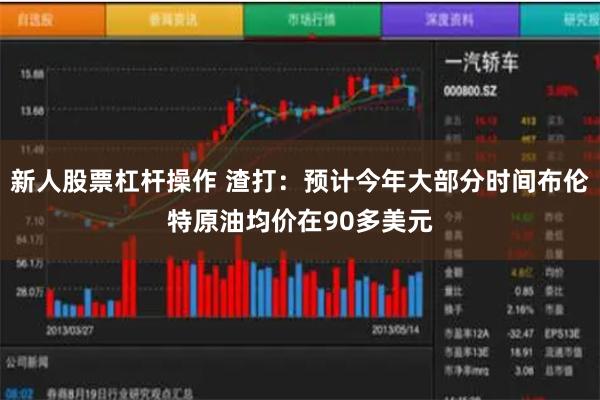 新人股票杠杆操作 渣打：预计今年大部分时间布伦特原油均价在90多美元