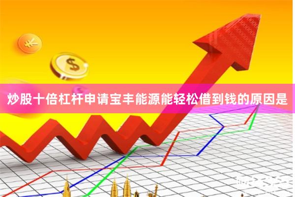 炒股十倍杠杆申请宝丰能源能轻松借到钱的原因是